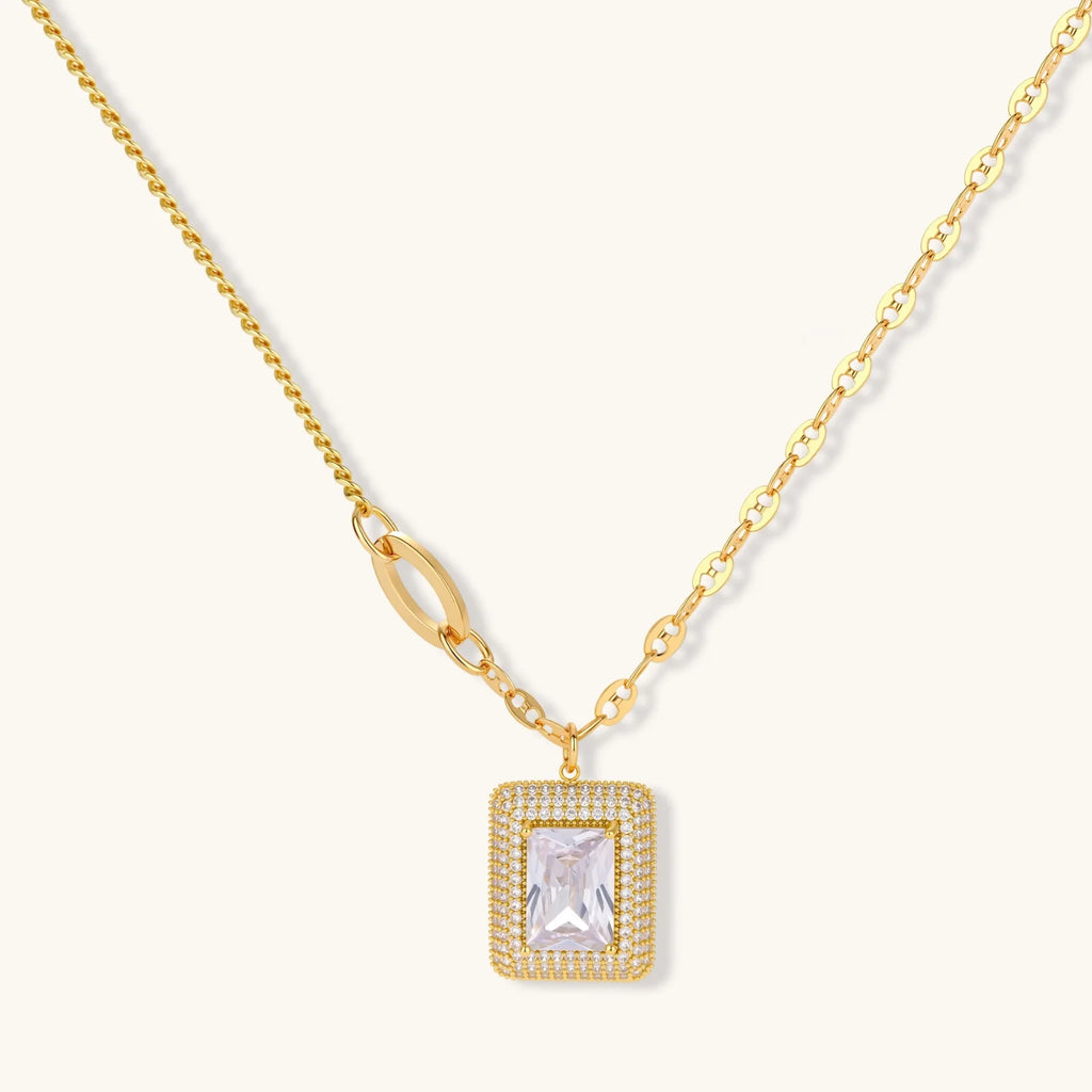 Emerald Cut Halo Set