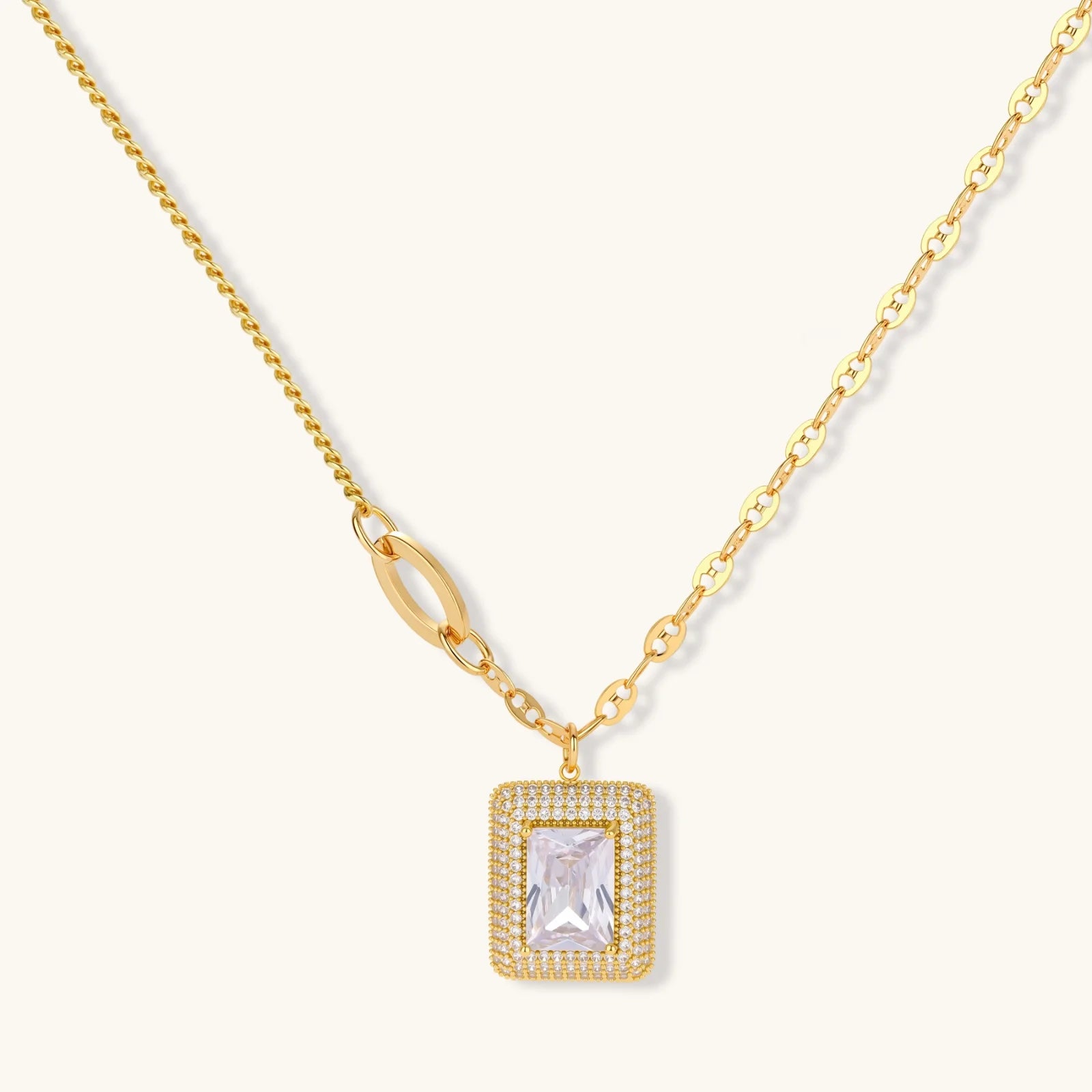 Emerald Cut Halo Set