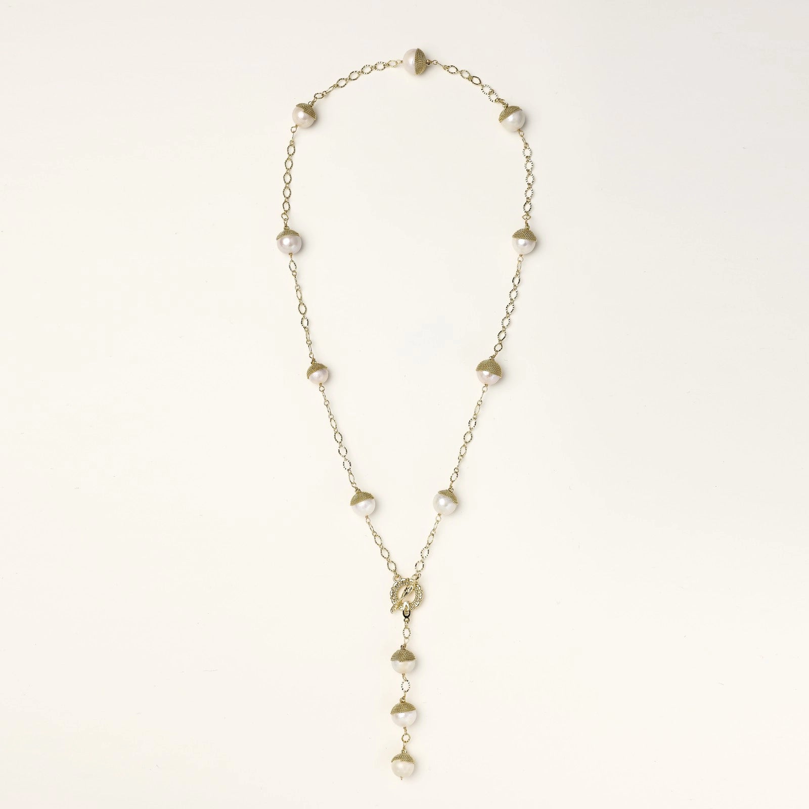 Baroque Pearl Station Necklace