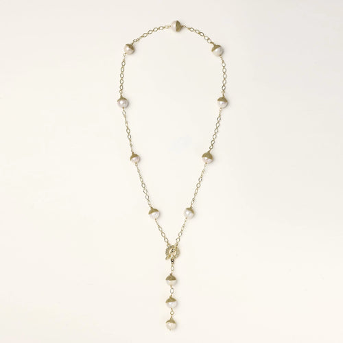 Baroque Pearl Station Necklace