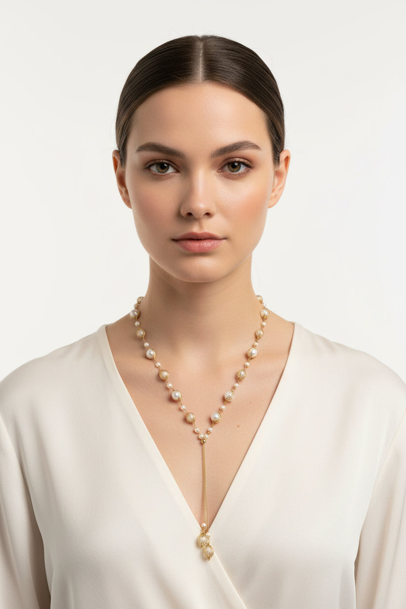 Golden Pearl Lariat