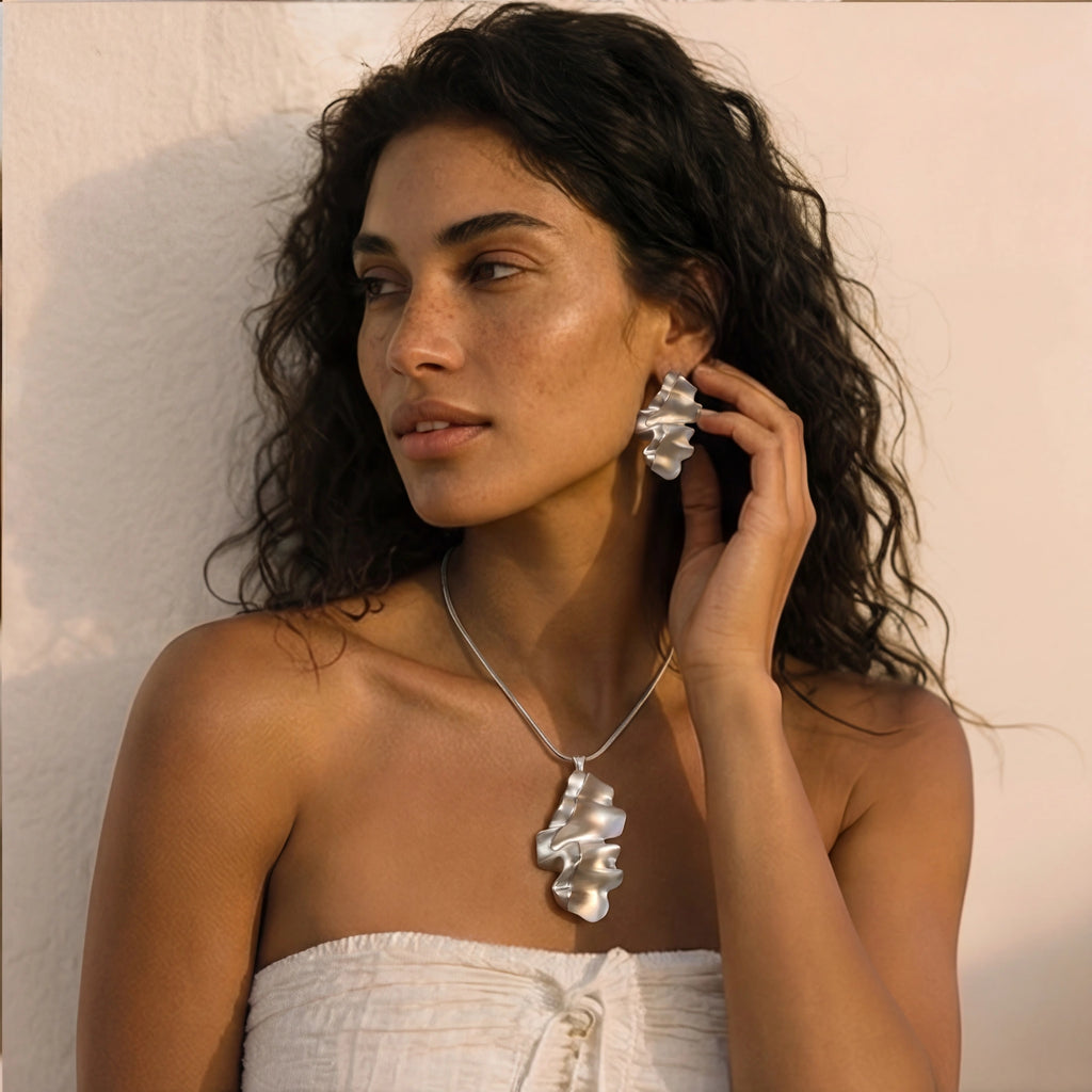 Fluid Wave Jewelry Set